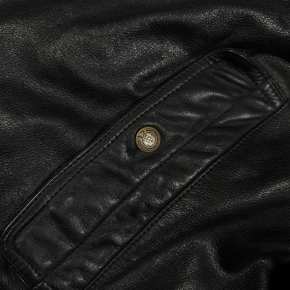 Vintage JC De Castelbajac Leather wool black crest flight bomber jacket men 50